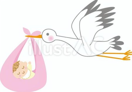 Аист с малышом