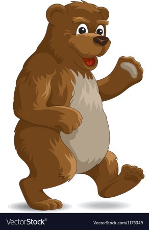 Сказочный медведь на прозрачном фоне
