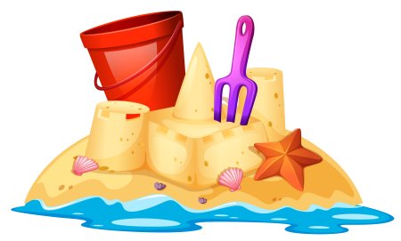 Замок из песка вектор