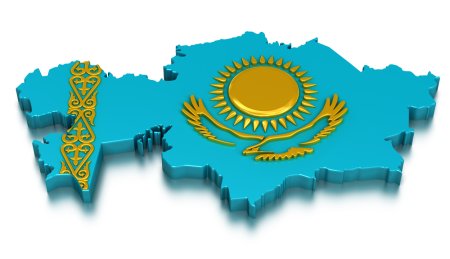 Казахстан карта флаг