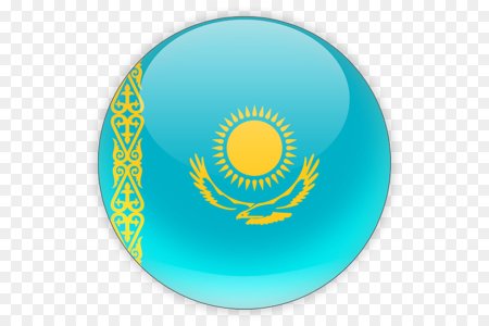 Флаг Казахстана круглый