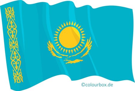 Флаг Казахстана клипарт