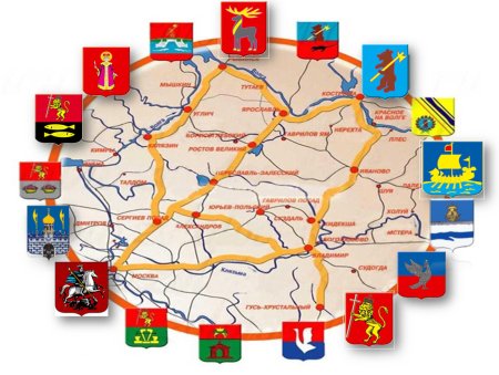 Золотое кольцо России карта схема