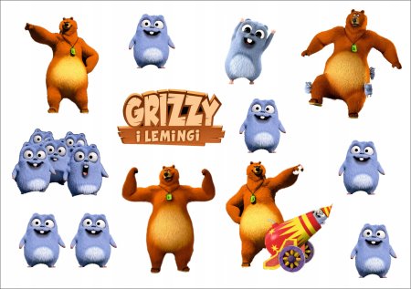 Гризли и лемминги персонажи