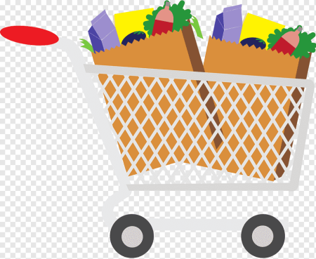 Корзина с продуктами без фона