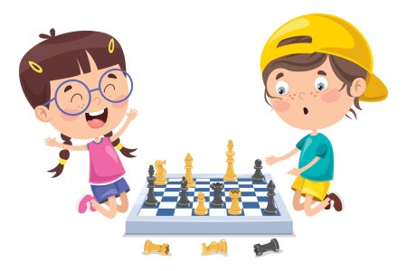 Шахматы для детей вектор