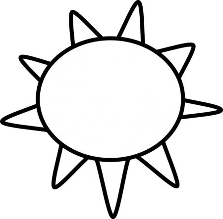 Солнце клипарт черно белое (49 фото)