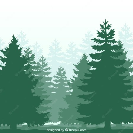 Лес силуэт