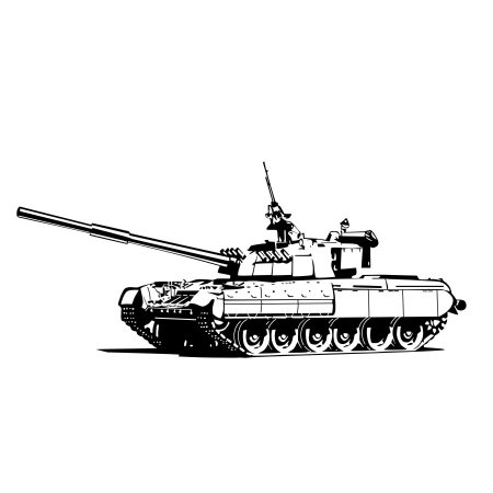 Танк т-34 вектор силуэт