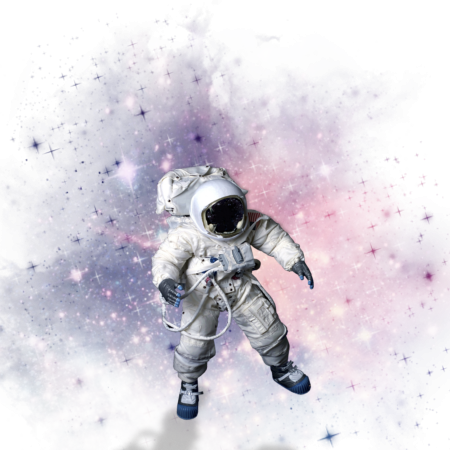 Космонавт на прозрачном фоне