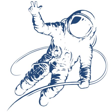 Космонавт рисунок контур