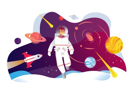 Космонавт иллюстрация
