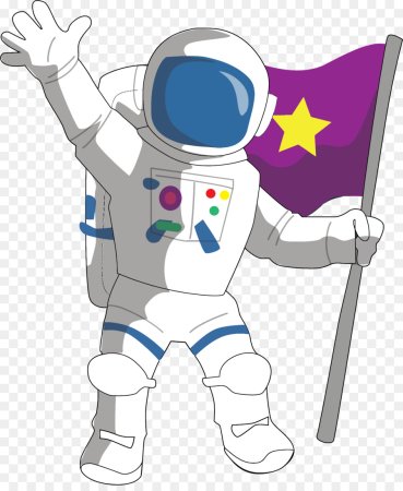 Космонавтики на прозрачном фоне