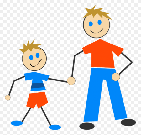 Отец с сыном Hockey Family клипарт