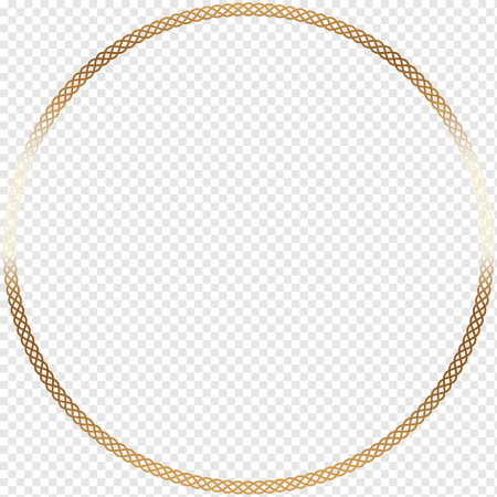 Золотая круглая рамка