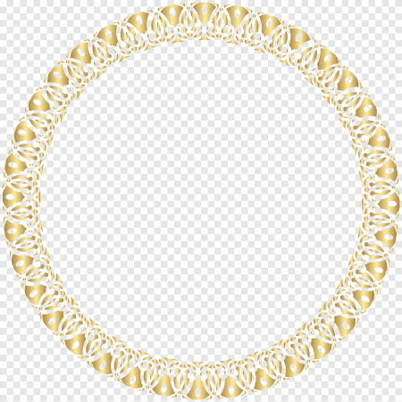 Круглая золотистая рамка