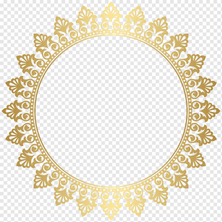 Круглая золотистая рамка