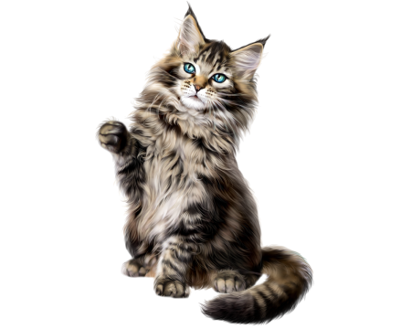 Кошка на прозрачном фоне