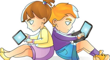 Дети и гаджеты анимация