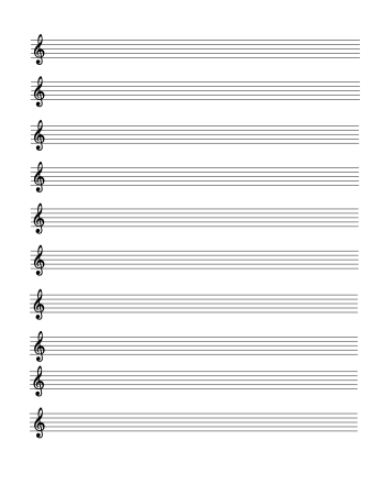 Нотный лист а4