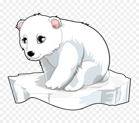 Белый медведь мультяшный