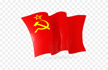 Советские знамена на белом фоне