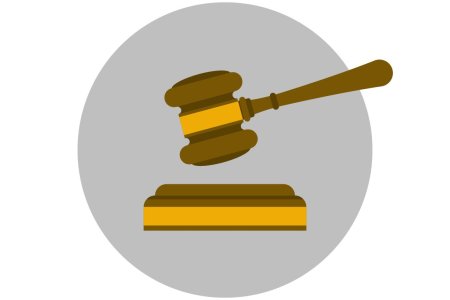 Смайлик судейский молоток