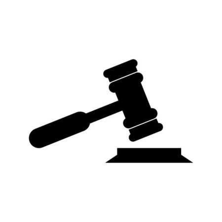 Молоток судьи значок