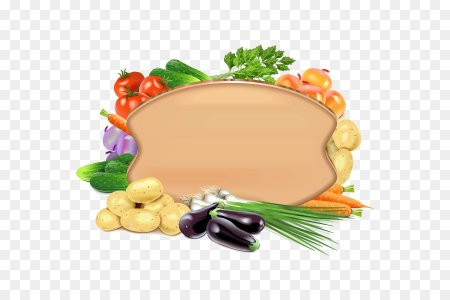 Рамка для надписи с овощами
