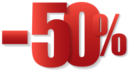 Скидка 50 процентов
