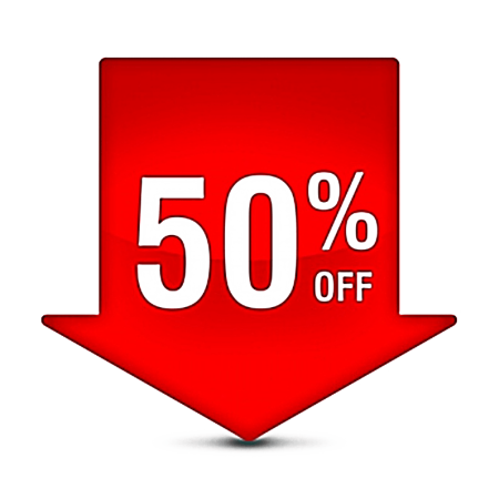 Скидка 50 на прозрачном фоне