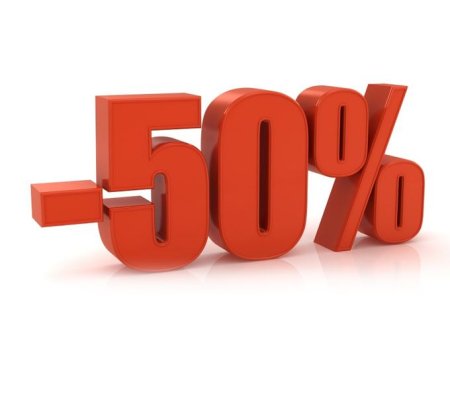Скидка 50 на прозрачном фоне