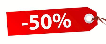 Скидка 50 процентов
