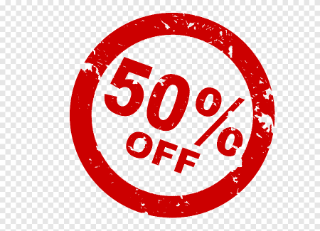 Стикеры скидка 50%