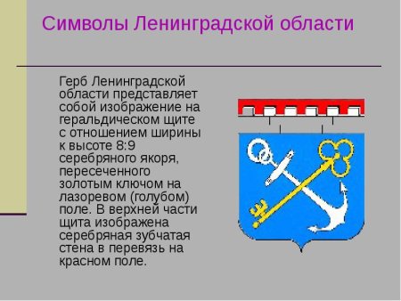 Флаг Ленинградской области символика