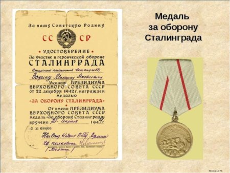 Медаль Сталинградская битва