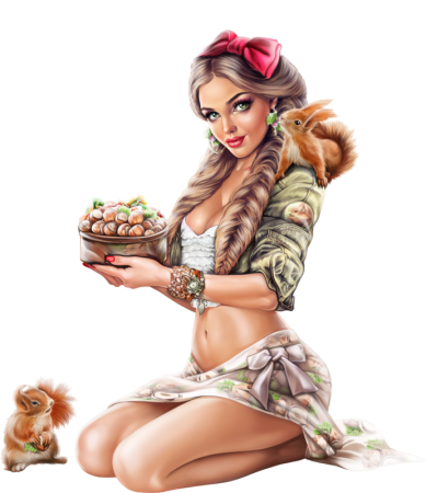 Pin up с едой