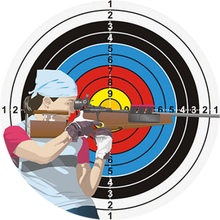 Пулевая стрельба из пневматической винтовки