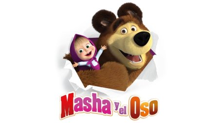Маша и медведь на прозрачном фоне