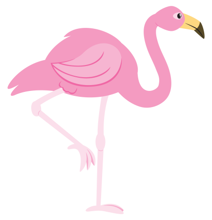 Фламинго мультяшный