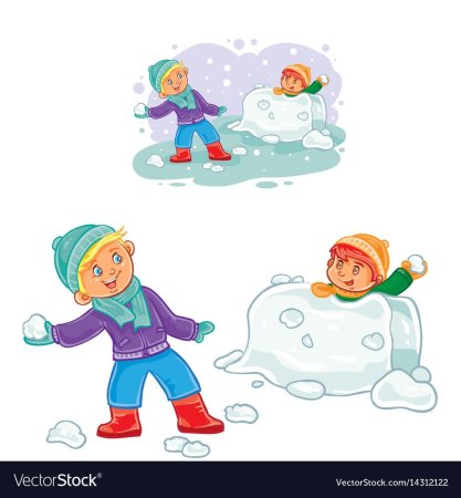 Лепить снеговика клипарт