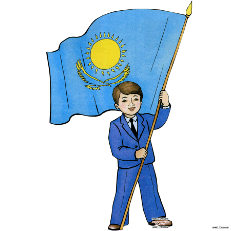 Казахстан мальчик с флаг