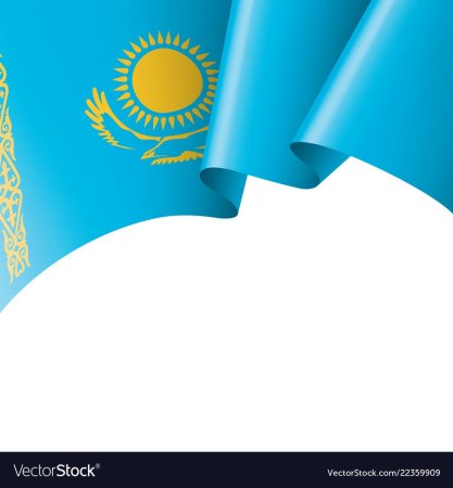 Казахский флаг вектор