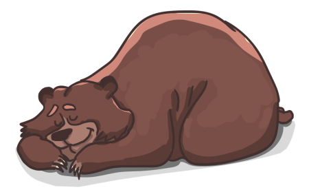Медведь спит