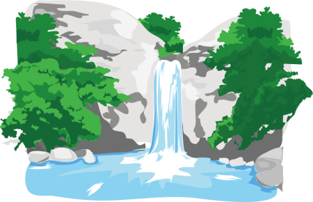 Векторный клипарт водопад