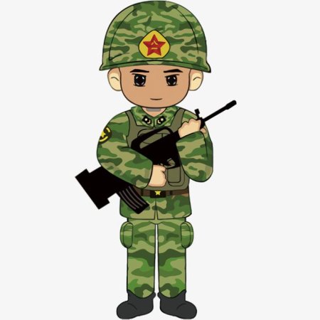 Мультяшный военный