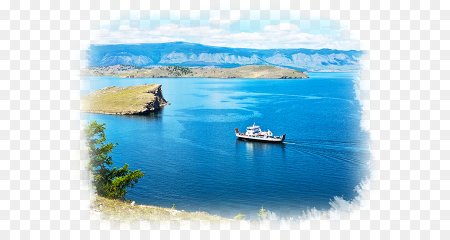Байкал на белом фоне