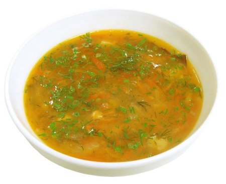 Суп на прозрачном фоне