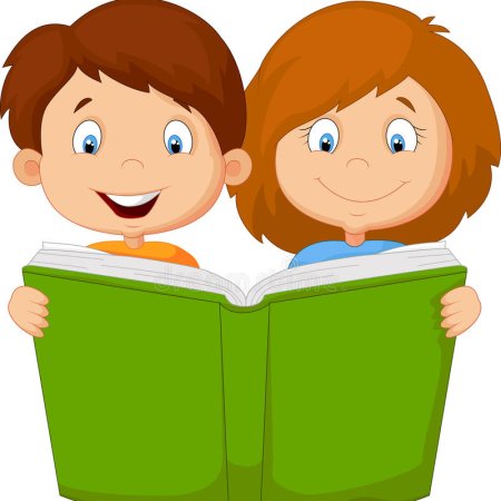 Мальчик и девочка с книгой
