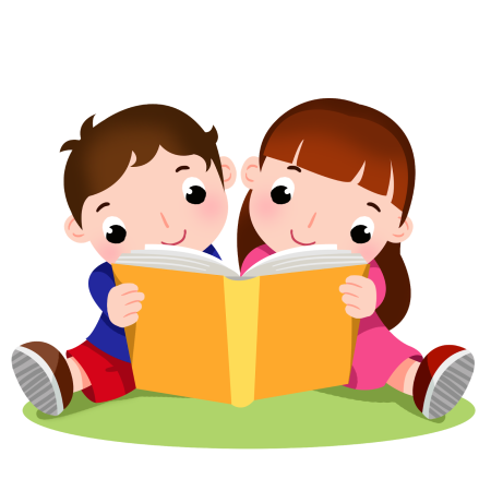 Мальчик и девочка с книгой